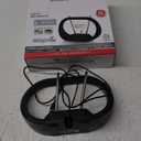 GE Modern Loop Rabbit Ears Indoor TV Antenna, 15 inch Extendable Dipoles, 4K 1080P VHF UHF, Tabletop Antenna, Digital HDTV Antenna, Smart TV Compatible, 4ft Coaxial Cable, Black, 33675