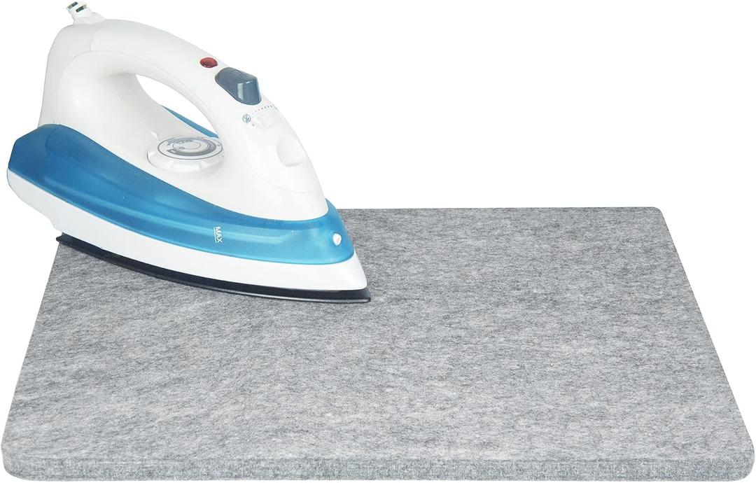 Wool Ironing Mat for Table Top  Portable Pressing Pad, Ironing Board Alternative for Quilting, Sewing & Travel Iron Anywhere (11.5" x 14.5")