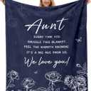 Aunt Gifts, Gifts for Aunts from Niece Nephew for Mothers Day, Aunt Birthday Gift, Auntie Gift Ideas Throw Blanket 50"x60"