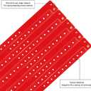 Plastic Party Red Wristbands-100 Pack Colored Vinyl Wristbands for Events-Waterproof Lightweight Security Wrist Bands for Bar Club Festival Music Meeting