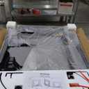 Plow & Hearth Metal Fireplace Screen Cabin Black | 44" W x 33" H | Magnetic Hinged Door | Spark Guard Cover | Stand Alone Wrought Iron Panel Fire Place Cover