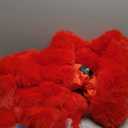 Lisa Colly Women's Winter Plus Size Parka Overcoat Long Sleeve Faux Fur Coat Jacket with Big Hooded (Large, Red)