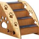 Training Pet Steps | Indoor Dog Stairs | Non-Slip Wooden Ramp for Large/Medium/Small Dogs & Cats | High Bed Climbing Supplies