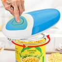 Electric Can Opener for Seniors Arthritis: Battery Operated, Hands free, Cordless, One Touch, Easy to Clean - Automatic Can Opener Smooth Edge with Powerful Motor for Kitchen by Befumly (Blue)