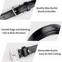 Skinny Belts for Women Trendy Thin Ladies Belts for Jeans Pants Dresses (waist 30"-33", Blue&white)