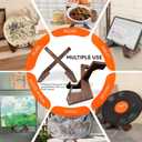 6.7in Wooden Plate Display Stands, Book, Picture and Bowl Display Stand, Display Stands for Heavy Duty Platters, Plate, Pottery, Rock, Dish, Easels, Vinyl Record Holders
