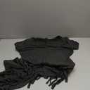 WOKANSE Women's Sexy Solid Bodycon V Neck Fringe Short Sleeve Bell Bottom Long Pants Jumpsuit Romper (Dark Gray) XL