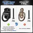 1/2" Heavy Duty Bolt-On Forged D Ring Tie-Down Anchors, 12000 lbs High Strength Capacity Trailers Trucks Bed Tie Downs Anchors for RV Trailer Truck Cargo Tie Downs, with Locking Bolts & Nuts