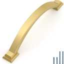 AOOTOCH 10 Pack 5 Inch Cabinet Handles Gold Cabinet Pulls Kitchen Cabinet Handles Kitchen Cabinet Hardware Kitchen Handles for Cabinets Gold Pulls for Cabinets