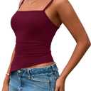 PRETTYGARDEN Women's Summer Spaghetti Strap Tank Tops Sleeveless Camisole Blouses Asymmetrical Going Out Basic Tank Shirt (XXL)