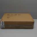 Ceramic Rectangle Serving Platter with Brown Rim: 15.6/14.1/12.6 Inch Large Serving Dishes for Entertaining Party, Sushi, Turkey, Cheese, Snack and Dessert, Microwave Dishwasher Safe (White)