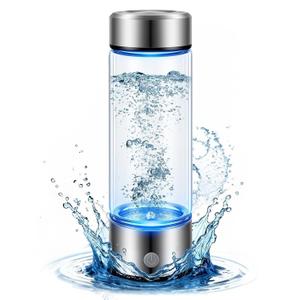 Hydrogen Water Bottle Generator, High-Concentration Hydrogen Water Maker, Up to 4000 PPB, with SPE/PEM Technology, Portable USB Rechargeable for Home Office Travel Fitness Drinking
