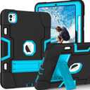 GUAGUA for iPad Pro 11 Inch Case M4(2024, 5th Gen), Kickstand Case with Pencil Holder Heavy Duty 3 in 1 High Impact Full-Body Rugged Shockproof Protective Case for iPad Pro 11'' Case 2024, Black/Blue 