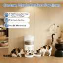DUMOS 6L Automatic Cat Feeder for 2 Cats, Timed Pet Food Dispenser, White
