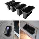EDBETOS Atlas Door Side Storage Box Handle Container Compatible with 2018-2023 VW Atlas/Atlas Cross Sport Accessories, ABS Inner Door Handle Organizer Phone Pocket Insert Tray Glove Pallet, 4PCS Set