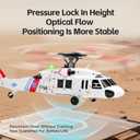 K270 UH60L Remote Controlled Helicopter 2.4Ghz 4CH RC Helicopter Heli Aileronless 6-Axis Gyroscope Air Pressure Hold Optical Flow Position 3-Batteries for Adults Beginners