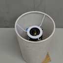 Yarra-Decor Bedside Table Lamp with USB Port - Touch Control for Bedroom Wood 3 Way Dimmable Nightstand Lamp with Round Flaxen Fabric Shade for Living Room, Dorm, Home Office (LED Bulb Included)