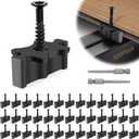 500 Pack Hidden Deck Fasteners for Composite Decking Board, Composite Decking Clips with Metal Deck Screws, Universal Composite Hideaway Fasteners Plastic Clips for Deck Boards