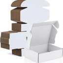 100-Pcs White Small Shipping Boxes - 3 Layer Bulk Corrugated Cardboard Packaging Boxes for Small Business, Ecommerce Mailers, Jewelry Gifts(5.91 x 3.94 x 1.57 Inches)