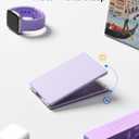 Samsers Bluetooth Foldable Keyboard, Wireless Portable Folding Keyboard, Full-Size Ultra-Slim Rechargeable Connect Up to 3 Devices for iOS Android Windows Phone Tablet and Laptop, Purple