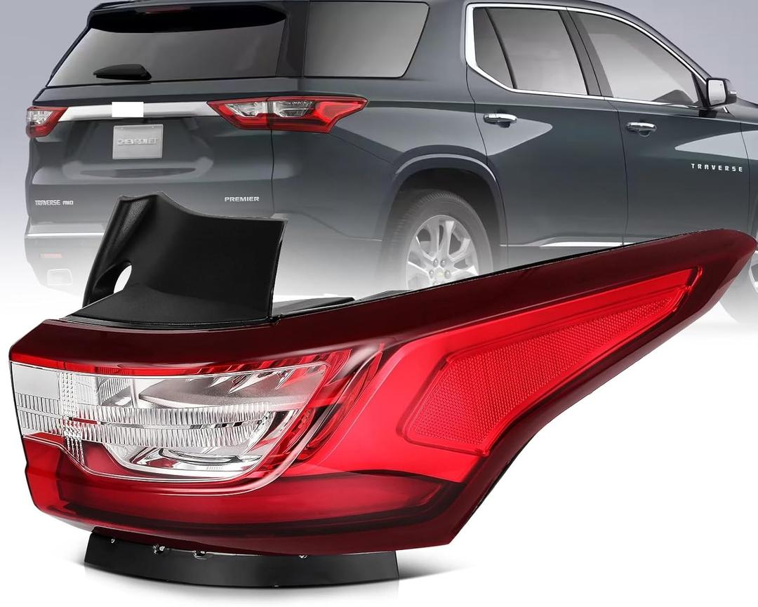 2018 2019 2020 2021 Traverse Tail Lights,LED Tail Light Compatible with 2018-2021 Chevy Traverse,Taillight Brake Lamp Replacement Rear Right Outer Side GM2805130 84332111 84618032