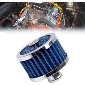 RYANSTAR RACING 23MM High Flow Vent Valve Cover Breather Filter Universal Car Air Filter Cold Air Intake Filter Small Air Filter Breather Universal Air Vent Cover Blue