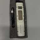 EDC Tactical Flashlight, 1200lm Flat LED Small Flashlight Rechargeable, Dual-Switches with Lock-Out & Clip, Digital Display Stainless Steel Compact Pocket Flash Lights for Emergency, Camping (White)