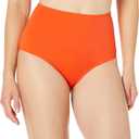Amazon Essentials Women's High Waist Swim Bottom (Available in Plus Size) (5X, Orange)