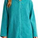 Weecreeture Hooded Towel Poncho with Zipper and Pocket, Surf Poncho for Men and Women, Beach Bath Changing Robe Cover Up L