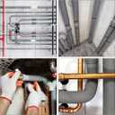 MECCANIXITY 4pcs Pipe Insulation Foam Tube Pipe Lagging 10mm(3/8 Inch) ID 30mm OD 3ft Freeze Protection for Copper Pipe, White