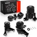 A-Premium Set of 4 Engine Motor Mount and Transmission Mount and Torque Strut Mount Kit Compatible with Toyota Camry 2002 2003 2004 2005 2006 L4 2.4L Sedan, Automatic Transmission