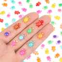 200 Pcs Mini Resin Turtles Luminous Tiny Turtle for Crafts Dollhouse Miniatures Mini Resin Things Animals for Fairy Garden Micro Landscaping Decoration Home Decor, 10 Colors (0.4 * 0.5 Inch)