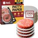 Reli. Hamburger Patty Paper (1000 Pack) (4.5 Inch Round) | Wax Paper | Food Grade Patty & Parchment Non-Stick Sheets for Burger Press/Separating Frozen Patties,Restaurant-Grade (4.5")