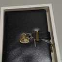 CAGIE Diary with Lock and Key for Girls Ages 8-12 Journal with Lock 296 Gold Edged Pages Heart-Shaped Locked Journal for Women Teen Girls with Gift Box, 5.3 x 7 Inch, Black