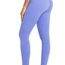 Sunzel Nunaked Workout Leggings for Women, Tummy Control Compression Workout Gym Yoga Pants, High Waist & No Front Seam Periwinkle Small 28"