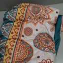 Comforter Set Reversible Bohemian Botanical Flowers Design, Ultra Soft & Breathable Bedding Sets with Comforter, Sheets, Pillowcases & Shams