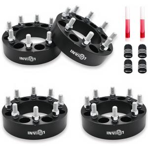 4 Pack 8x170mm Wheel Spacers for 2005-2025 F250 F350 Super Duty, 2" Thick Forged Hubcentric Tire Spacer, M14x1.5 Thread Studs & 125mm Centric Bore, 8 Lug Hub Centric Wheel Adapters