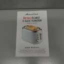 Mueller Retro Toaster 2 Slice with 7 Browning Levels and 3 Functions: Reheat, Defrost & Cancel, Stainless Steel Features, Removable Crumb Tray, Under Base Cord Storage, Black