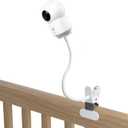 No-Drill Clip Mount for AOSU IndoorCam P1/P1 Pro - 40cm Flexible Gooseneck Camera Clamp Holder, Fits Baby Cribs, Shelf, Table & More (Up to 1.5" Thick)
