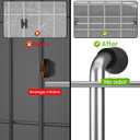 Sink Bottom Grid 23" X 14-1/2", Rear Drain with Corner Radius 3/8", Sink Protector for Single Bowl Sink, 23 x 14.5 inches