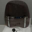 ECOTRIC Universal Tinted Windshield 18"x16" Compatible with Yamaha Honda Suzuki Harley Kawasaki Motorcycle Smoke Windscreen Durable