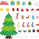 LIYROIUB DIY Felt Christmas Tree for Kids Toddlers with 32 pcs Detachable Ornaments Door Wall Hanging Xmas Gifts New Year Christmas Decorations