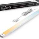 MYPLUS Under Cabinet Lights with Hand Wave, 16" Dimmable 5 Color 2700K/3500K/4000K/5000K/6500K, Bright 450 Lumens,7W,120V, Led Light Bar for Kitchen,Sink,Indoor