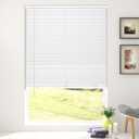 KCO Mini Blinds for Windows - Cordless Horizontal Shades, Vinyl Venetian Blinds, Anti-UV Waterproof, Light Adjustment, 28" W x 64" L, White (28"W x 64"H)