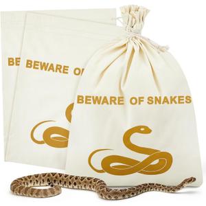 2 Pcs Snake Bag with Drawstring, 20 x 28 Inch Reptile Pouch