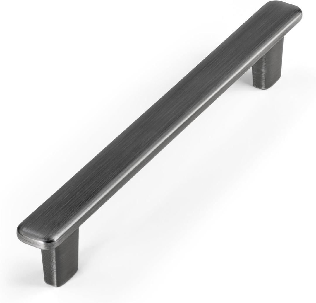 HESTIA HARDWARE 10 Pack | Antique Sliver Drawer Pulls 5 Inch Kitchen Cabinet Handles | Modern Grey Cabinet Pulls | 128mm Kitchen Cabinet Pulls, Drawer Handles and Pewter Dresser Handles (Z17.10.B)