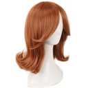Princess Cosplay Wig For Women, Christmas Halloween Orange Flip Bob Wigs, 50s 60s 70s Retro Cosplay Costume Party