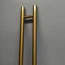 TOGU TG-6012 24 inches Solid Standoffs Heavy-Duty Commercial Grade-304 Stainless Steel Push Pull Door Handle/Barn Door Pull Handle/Glass Pulls, Satin Gold Finish (24 inches/1.26 inches Cross Section Diameter)