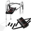 Knee Sling Attachment for Walker with Support Pads | 3.0 Adjustable Safety Lift Leg Pads | Comfort - Ergonomically Designed for Foot Injuries | Fits Almost All Walkers | 300 LBS Weight Capacity