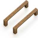 Ravinte 5 Pack Solid 3-3/4 Inch Kitchen Square Cabinet Handles Antique Brass Pulls Drawer Pulls Kitchen Cabinet Hardware Handles